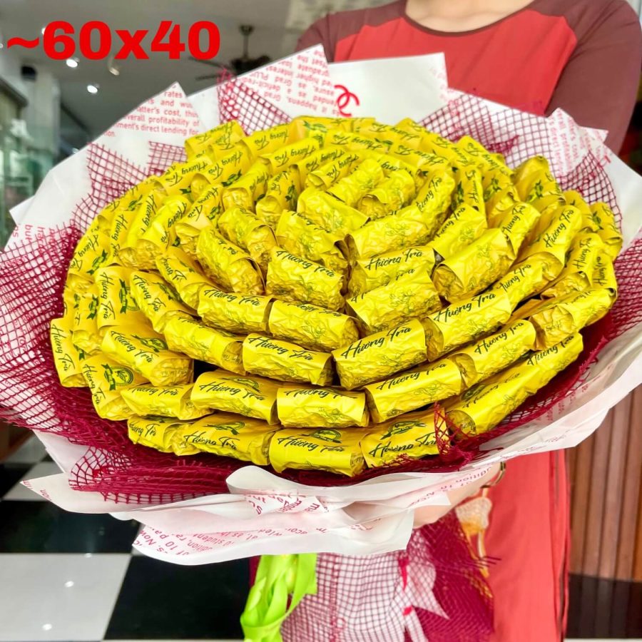 Hoa trà Hương Vân bó 70 bông