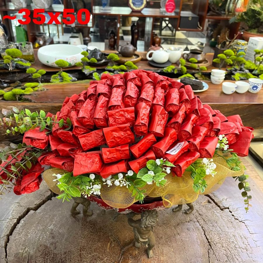 Hoa trà Hương Vân giỏ 100 bông (ảnh 1)