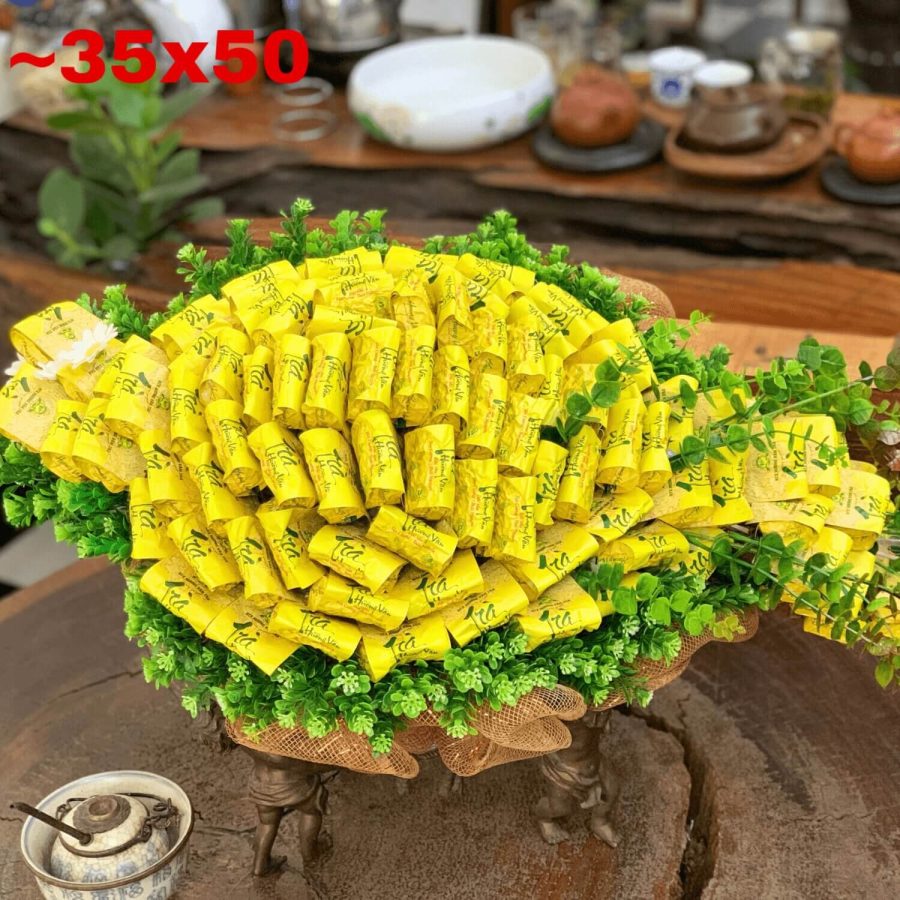 Hoa trà Hương Vân giỏ 100 bông (ảnh 2)
