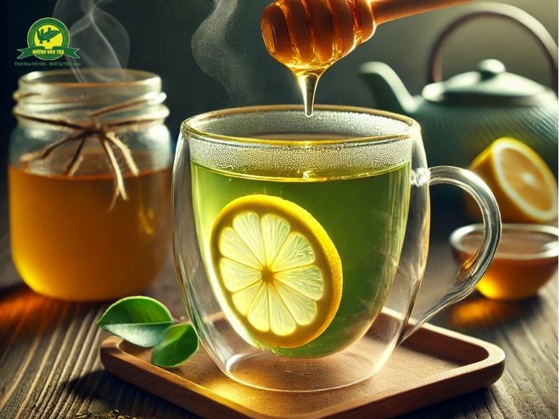 Kết hợp trà xanh với chanh và mật ong