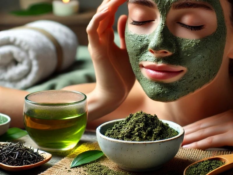 Dưỡng ẩm và làm dịu da với mặt nạ từ bã trà